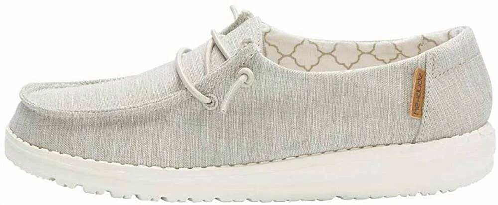 NEW HEY DUDE youth wendy loafers in linen beige